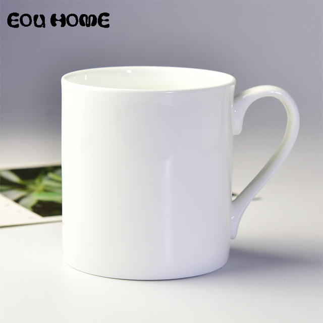 330ml Brief Pure White Mugs Bone China Water Cup Couple Lover Milk Coffee  Breakfast Mug Office/home Mug Business Hotel Cup - Mugs - AliExpress